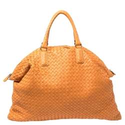 مملوكة مسبقًا حقيبة يد بوتيغا فينيتا ماكسي كونفيرتبل جلد انترشياتو برتقالي
