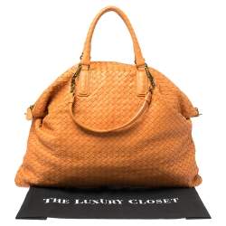 مملوكة مسبقًا حقيبة يد بوتيغا فينيتا ماكسي كونفيرتبل جلد انترشياتو برتقالي