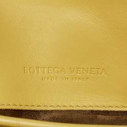 Pre Owned Bottega Veneta Yellow Intrecciato Leather Medium Roma Tote