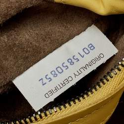 Pre Owned Bottega Veneta Yellow Intrecciato Leather Medium Roma Tote