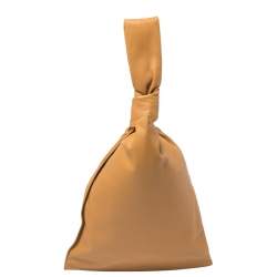 Pre Owned Bottega Veneta Caramel Brown Leather BV Twist Clutch Bag