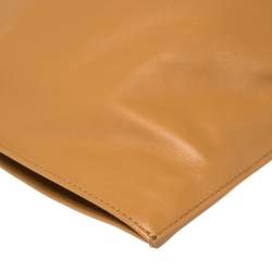 Pre Owned Bottega Veneta Caramel Brown Leather BV Twist Clutch Bag