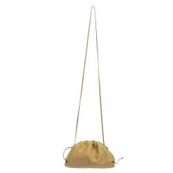 Pre Owned Bottega Veneta Pastel Yellow Leather Mini The Pouch Shoulder Bag