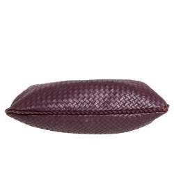 مملوكة مسبقًا Bottega Veneta Dark Burgundy Intrecciato Leather Large Veneta Hobo