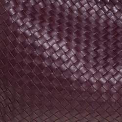 مملوكة مسبقًا Bottega Veneta Dark Burgundy Intrecciato Leather Large Veneta Hobo