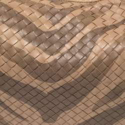 Pre Owned Bottega Veneta Beige Zebra Print Leather and Snakeskin Trim Veneta Hobo 