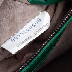 Pre Owned Bottega Veneta Green Intrecciato Leather Small Roma Tote