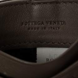 Bottega Veneta Brown Intrecciato Leather Card Case