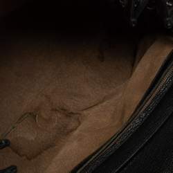 Pre Owned Bottega Veneta Black Intrecciato Leather Flap Shoulder Bag