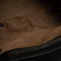 Pre Owned Bottega Veneta Black Intrecciato Leather Flap Shoulder Bag