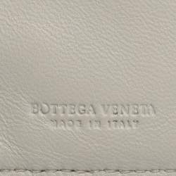 Pre Owned Bottega Veneta Cream Intrecciato Leather Continental Wallet