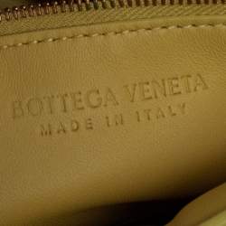 Pre Owned حقيبة كتف بوتيغا فينيتا كاسيت جلد أصفر ذات سلسلة