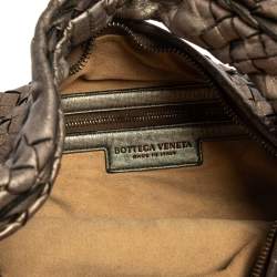 مملوكة مسبقًا حقيبة هوبو بوتيغا فينيتا فينيتا جلد انترشياتو اخضر ميتاليك  