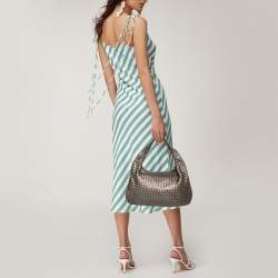 مملوكة مسبقًا حقيبة هوبو بوتيغا فينيتا فينيتا جلد انترشياتو اخضر ميتاليك  