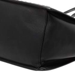 Pre Owned Bottega Veneta Black Leather Shopper Tote