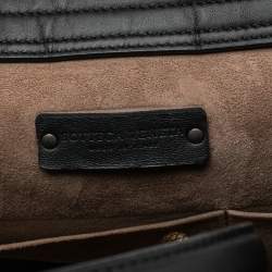 Pre Owned Bottega Veneta Black Leather Shopper Tote