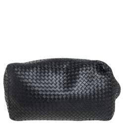 Pre Owned Bottega Veneta Black Intrecciato Leather Large Cesta Tote