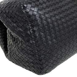 Pre Owned Bottega Veneta Black Intrecciato Leather Large Cesta Tote