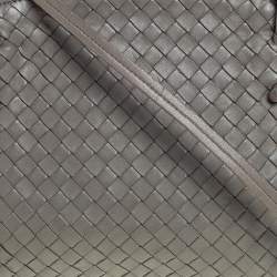 Pre Owned Bottega Veneta Moss Green Intrecciato Leather Nodini Crossbody Bag