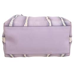 Pre Owned Bottega Veneta Lilac And Intrecciato Leather Monalisa Tote