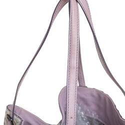 Pre Owned Bottega Veneta Lilac And Intrecciato Leather Monalisa Tote