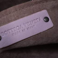 Pre Owned Bottega Veneta Lilac And Intrecciato Leather Monalisa Tote