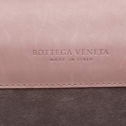 Pre Owned Bottega Veneta Pink Intrecciato Leather Sphere Top Handle Bag