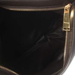 Pre Owned Bottega Veneta Dark Brown Leather BV Knotted Twist Clutch