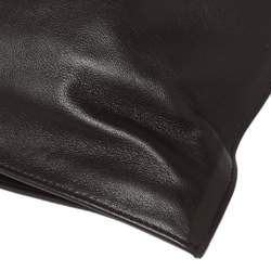 Pre Owned Bottega Veneta Dark Brown Leather BV Knotted Twist Clutch