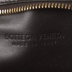 Pre Owned Bottega Veneta Dark Brown Leather BV Knotted Twist Clutch