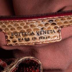مملوكة مسبقًا Bottega Veneta Multicolor Python Drawstring Tote
