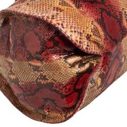 مملوكة م سبقًا Bottega Veneta Multicolor Python Drawstring Tote