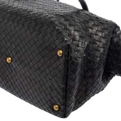 Bottega Veneta Black Intrecciato Leather Small Convertible Tote