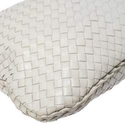 Pre Owned Bottega Veneta Cream Leather Medium Veneta Hobo