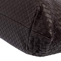 Pre Owned حقيبة يد بوتيغا فينيتا كابري كبيرة جلد انترشياتو بني كاكاو