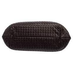 Pre Owned حقيبة يد بوتيغا فينيتا كابري كبيرة جلد انترشياتو بني كاكاو