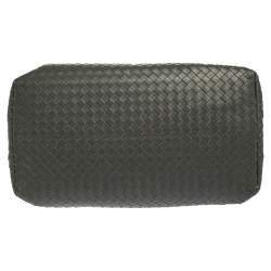 Pre Owned Bottega Veneta Grey Intrecciato Leather Medium Roma Tote