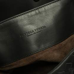 Pre Owned Bottega Veneta Grey Intrecciato Leather Medium Roma Tote