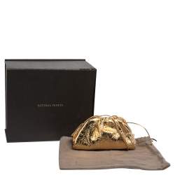 Pre Owned حقيبة كتف بوتيغا فينيتا ميني ذا باوتش جلد ذهبي