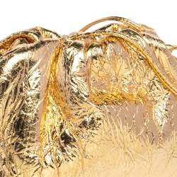 Pre Owned حقيبة كتف بوتيغا فينيتا ميني ذا باوتش جلد ذهبي