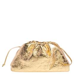 Pre Owned حقيبة كتف بوتيغا فينيتا ميني ذا باوتش جلد ذهبي