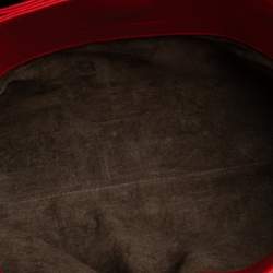 Pre Owned Bottega Veneta Red Leather Medium Roma Tote