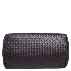 Pre Owned Bottega Veneta Dark Brown Intrecciato Leather Tote