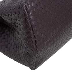 Pre Owned Bottega Veneta Dark Brown Intrecciato Leather Tote