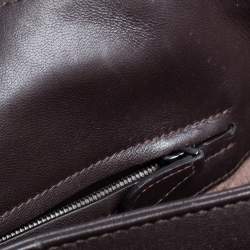 Pre Owned Bottega Veneta Dark Brown Intrecciato Leather Tote