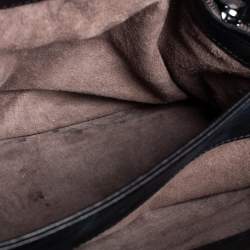 Pre Owned Bottega Veneta Black Intrecciato Leather Medium Olimpia Shoulder Bag