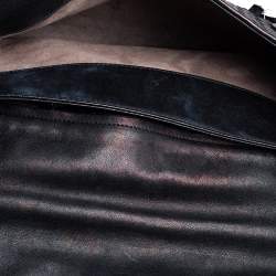 Pre Owned Bottega Veneta Black Intrecciato Leather Medium Olimpia Shoulder Bag