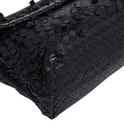 Pre Owned Bottega Veneta Black Intrecciato Leather Medium Olimpia Shoulder Bag
