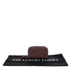 Pre Owned Bottega Veneta Brown Intrecciato Leather Zip Around Wallet
