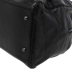 Pre Owned Bottega Veneta Black Intrecciato Leather Large Karung Bowling Bag
